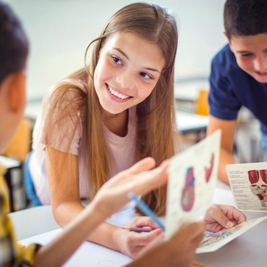 Young students with teacher